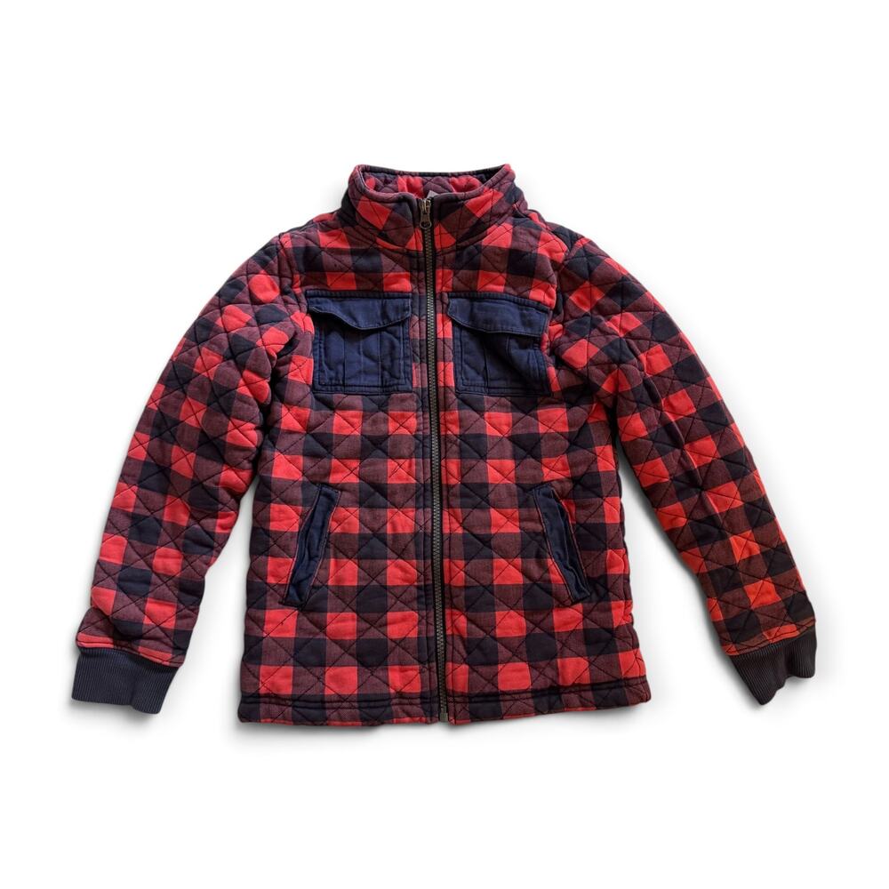 Hanna Andersson checked quilted jacket